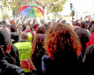 Dos detenidos en la concentracion Rajoy CGT Murcia 02