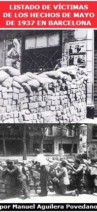 Listado de víctimas de los Hechos de Mayo de 1937 en Barcelona